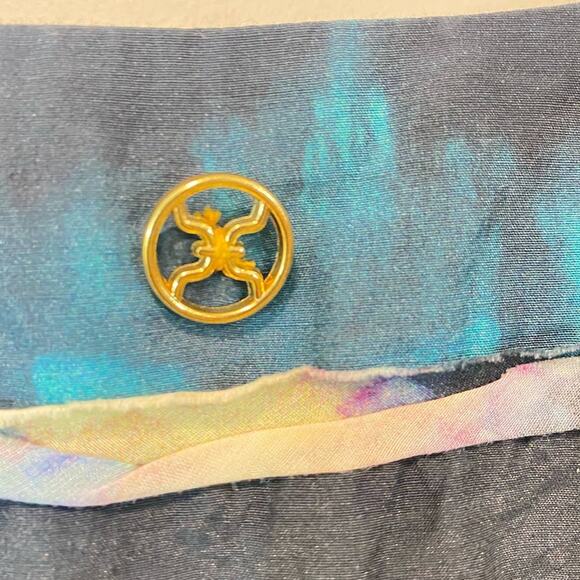 VIX PAULAHERMANY Tie  Dye  Large Kimono Beach Cover Silk Blend  Multicolor - Picture 2 of 10